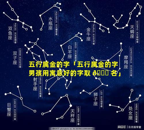 五行属金的字「五行属金的字男孩用寓意好的字取 🐅 名」